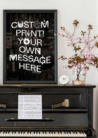 Custom Punk Style Letters Print
