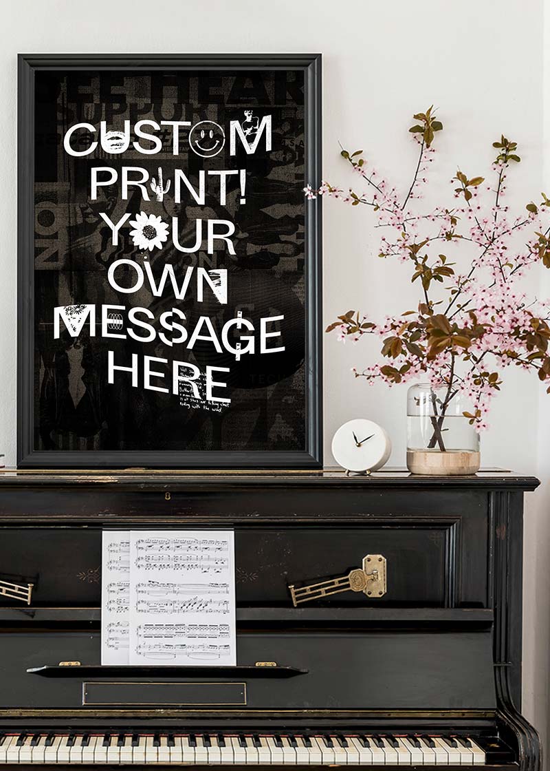 Custom Punk Style Letters Print