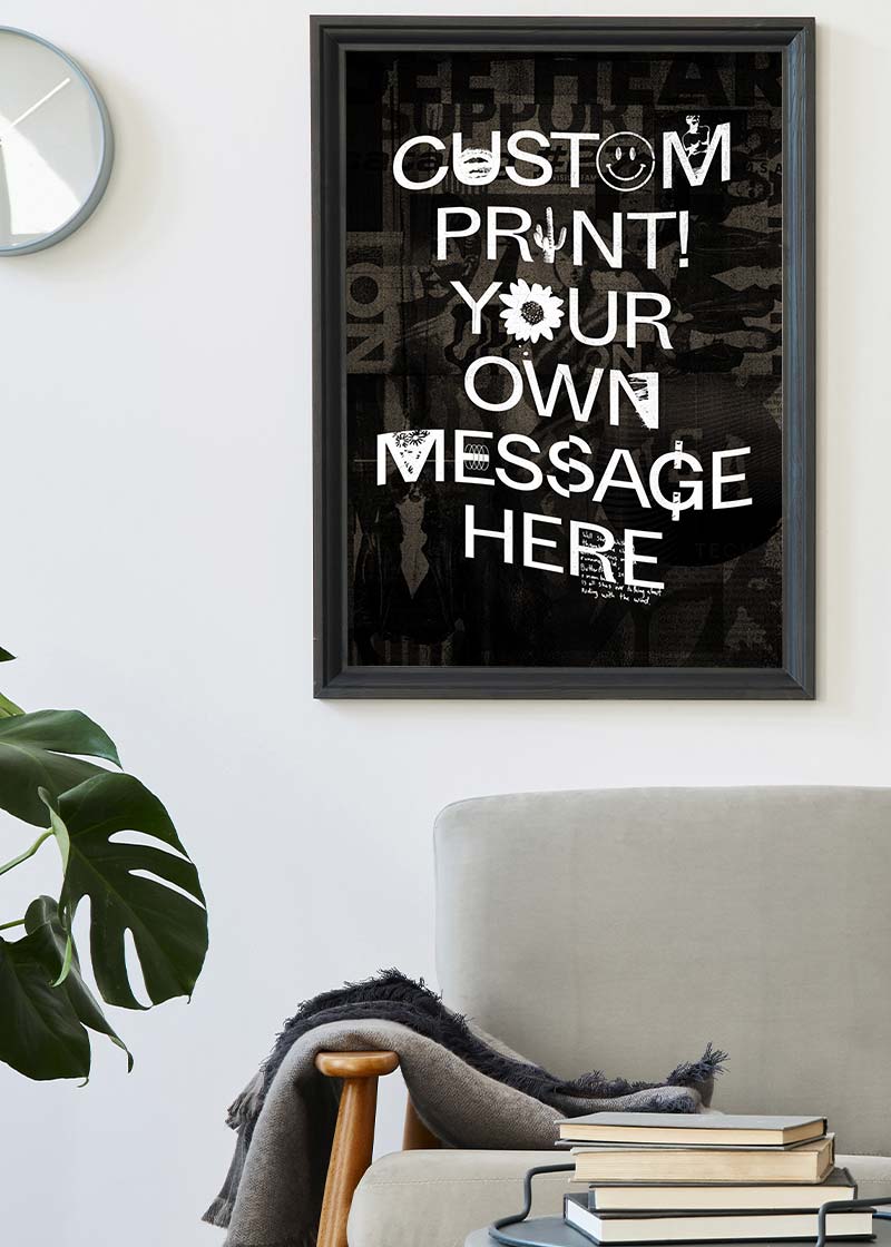 Custom Punk Style Letters Print