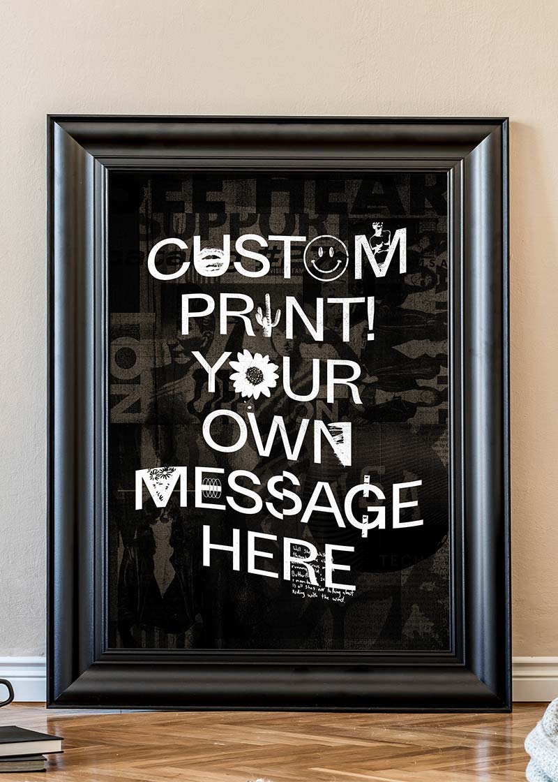 Custom Punk Style Letters Print