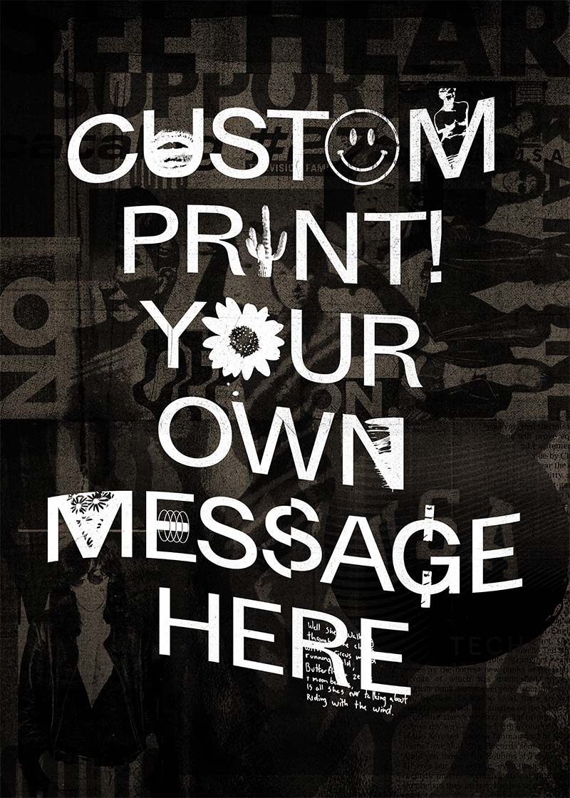 Custom Punk Style Letters Print