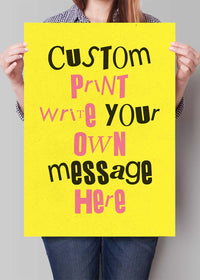 Custom Punk Style Cut and Paste Yellow Print