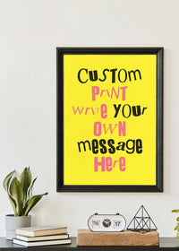 Custom Punk Style Cut and Paste Yellow Print