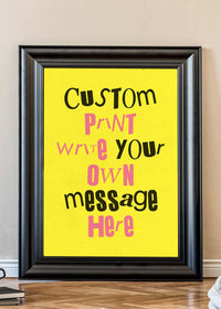 Custom Punk Style Cut and Paste Yellow Print