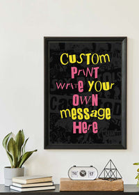 Custom Punk Style Cut and Paste Black Print