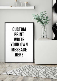 Custom Bold Message Print White