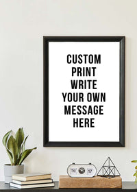Custom Bold Message Print White