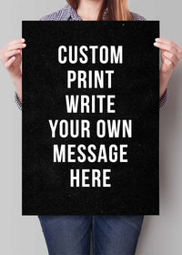 Custom Bold Message Print Black