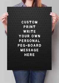 Custom Peg Board Poster Print