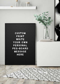 Custom Peg Board Poster Print