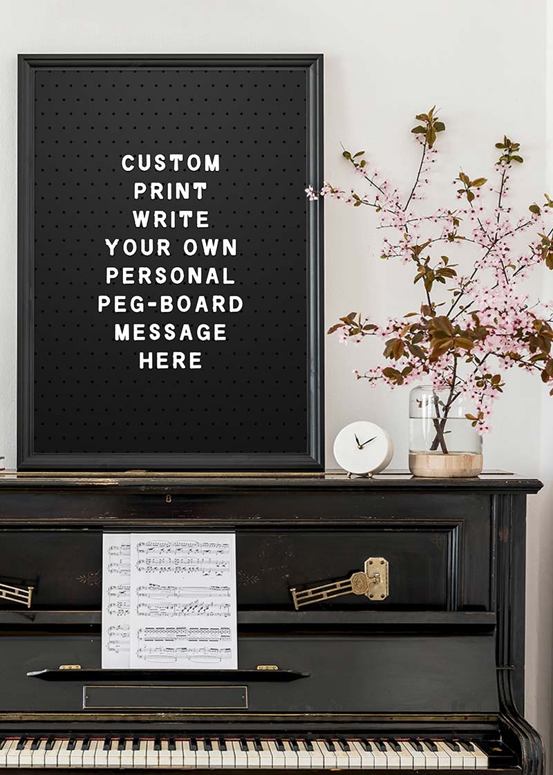 Custom Peg Board Poster Print
