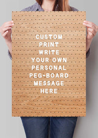 Custom Peg Board Message Art Print