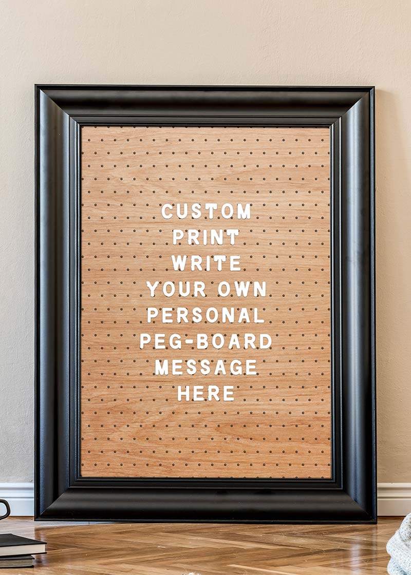 Custom Peg Board Message Art Print