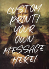 Custom Mona Lisa Portrait with Paintbrush Letters Print
