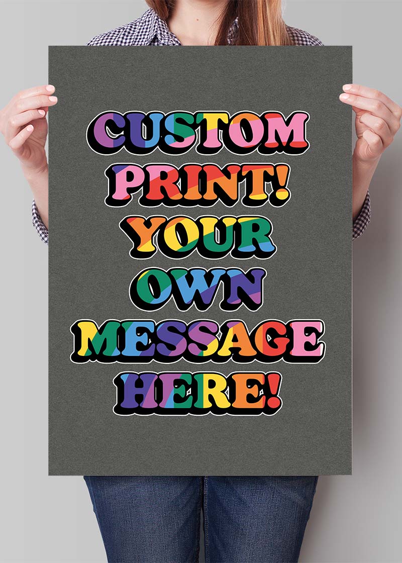 Custom Rainbow Bold Letters Print