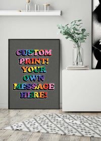 Custom Rainbow Bold Letters Print