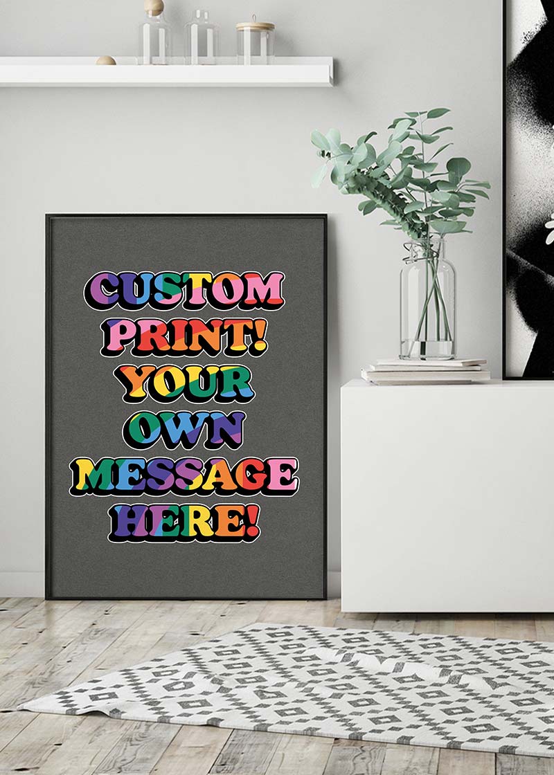 Custom Rainbow Bold Letters Print