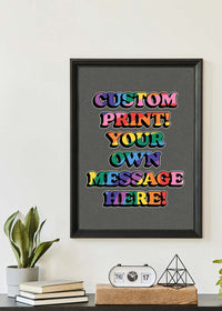 Custom Rainbow Bold Letters Print
