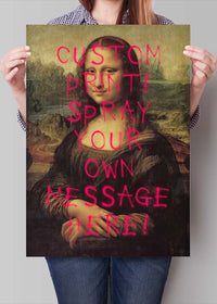 Custom Spraypaint Print - Mona Lisa Portrait
