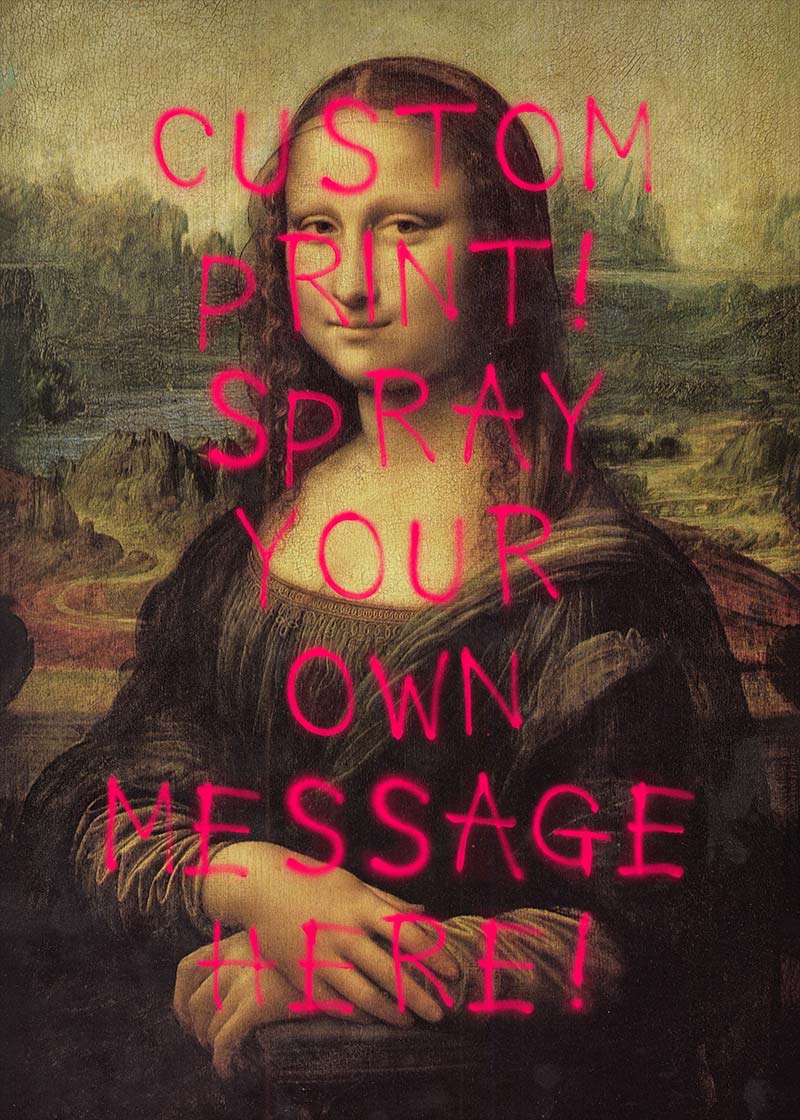 Custom Spraypaint Print - Mona Lisa Portrait