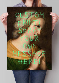 Custom Spraypaint Print - Portrait Of a Praying Woman
