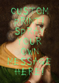 Custom Spraypaint Print - Portrait Of a Praying Woman