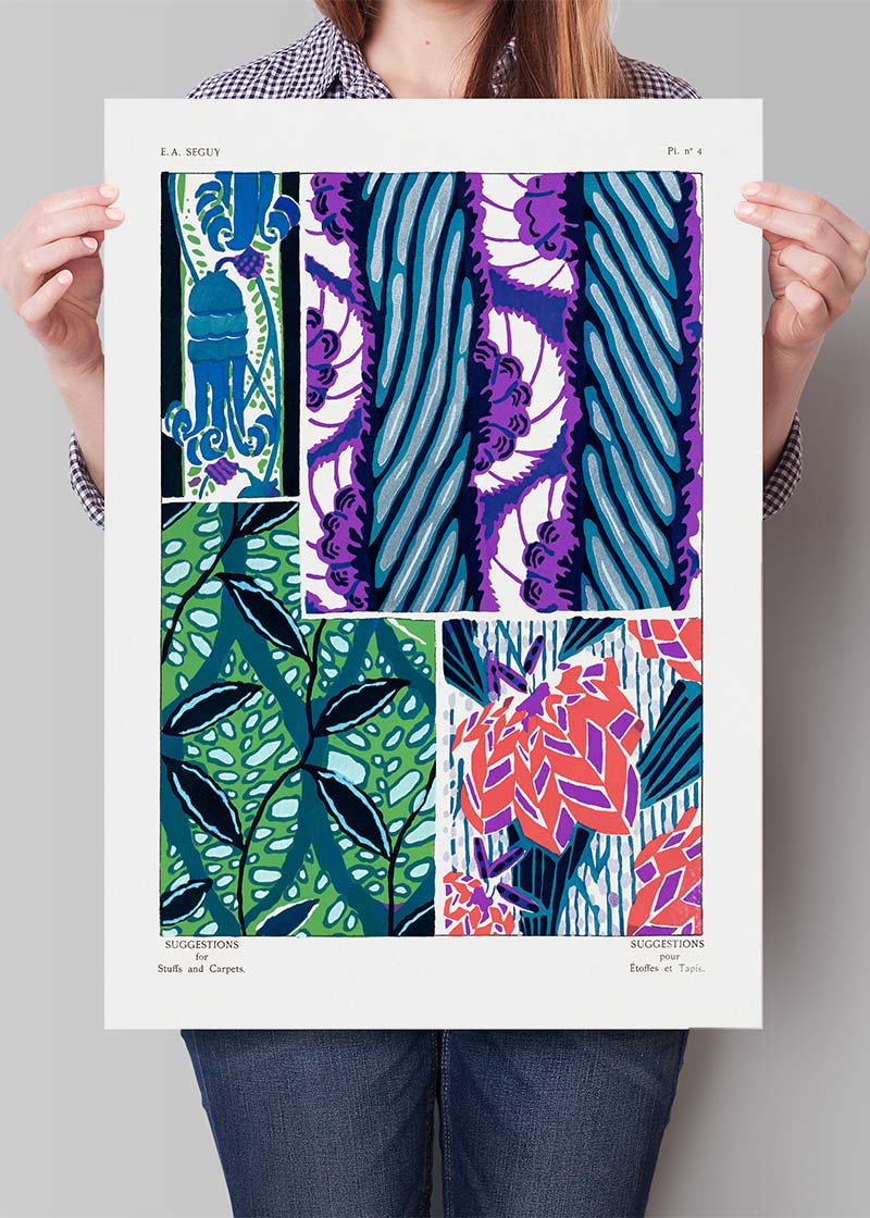 Emile-Alain Séguy Art Nouveau Pattern Print 001