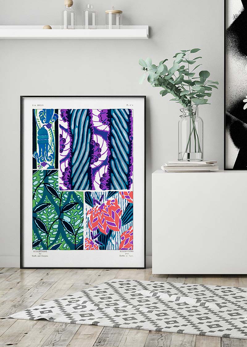 Emile-Alain Séguy Art Nouveau Pattern Print 001
