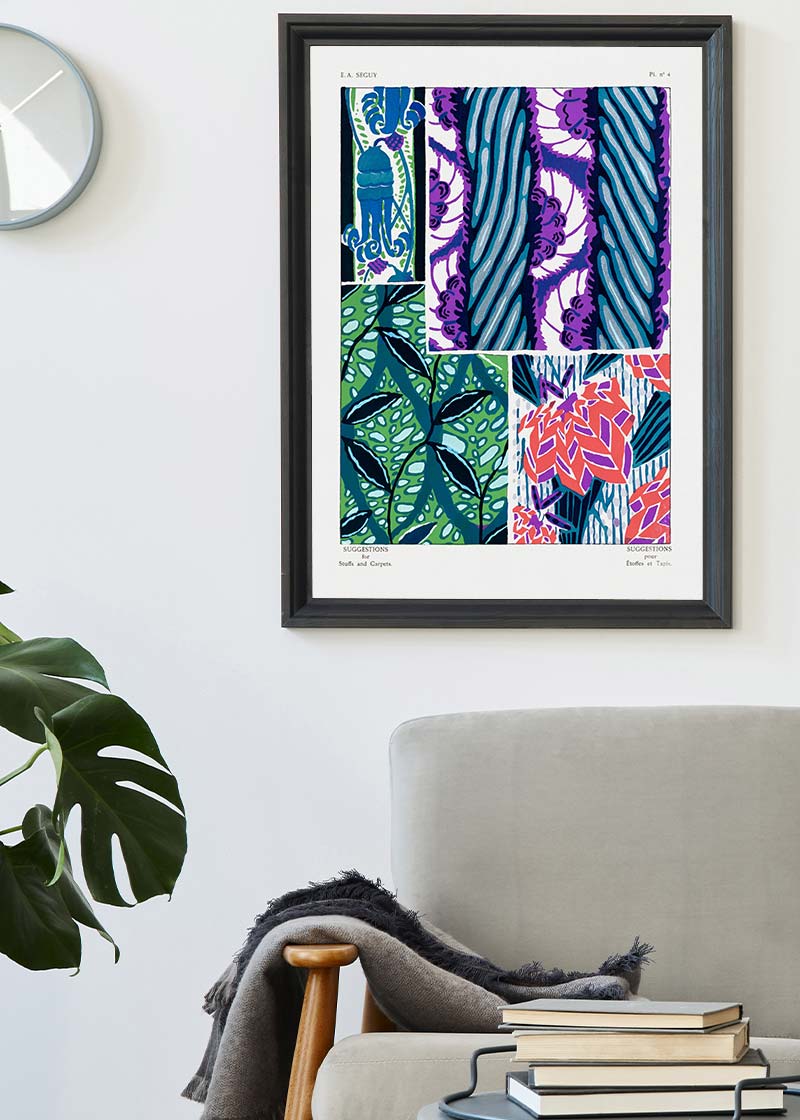 Emile-Alain Séguy Art Nouveau Pattern Print 001
