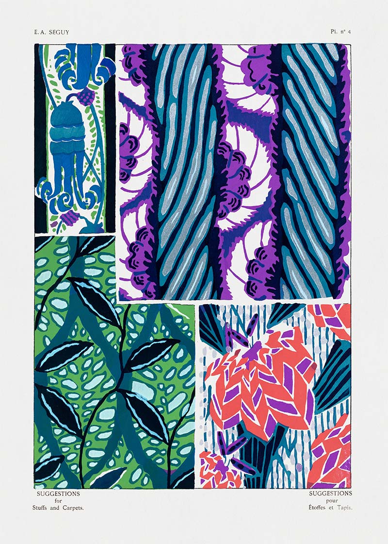 Emile-Alain Séguy Art Nouveau Pattern Print 001