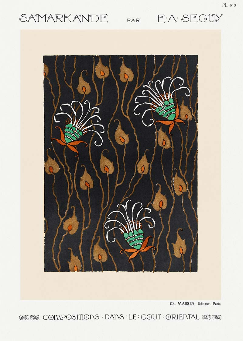 Emile-Alain Séguy Art Nouveau Pattern Print 003