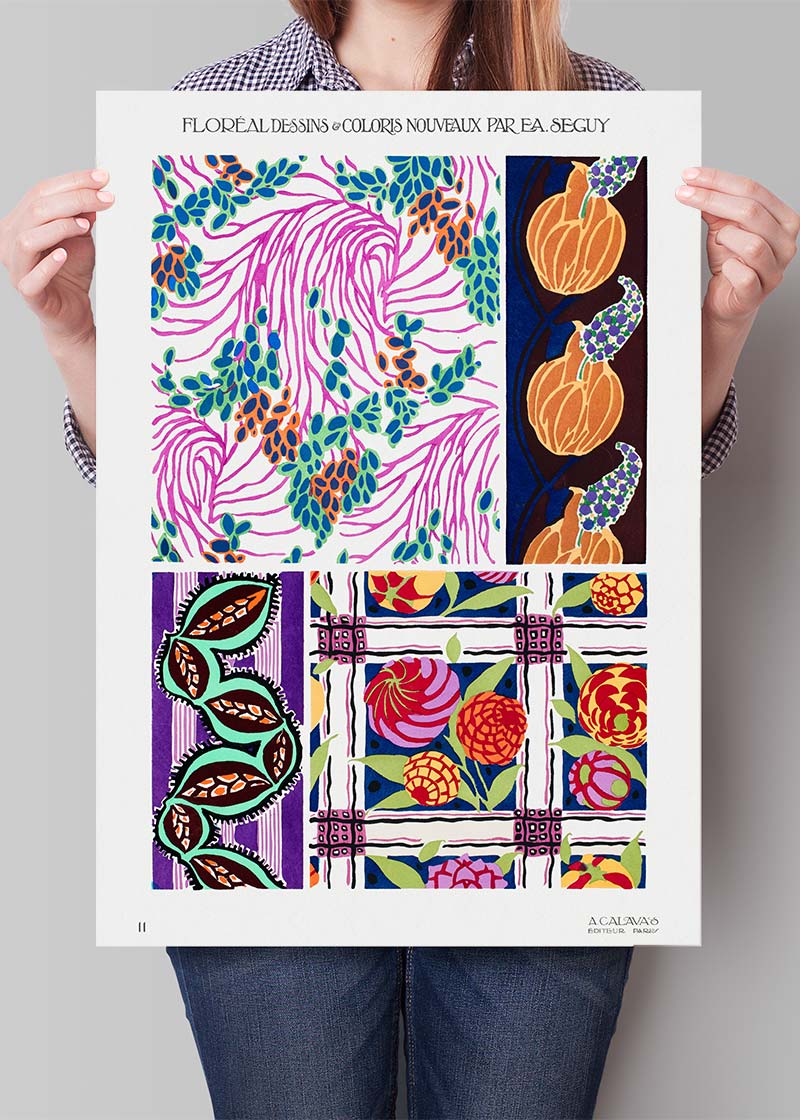 Emile-Alain Séguy Art Nouveau Pattern Print 004