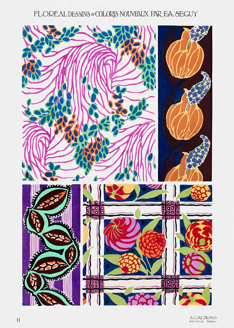 Emile-Alain Séguy Art Nouveau Pattern Print 004