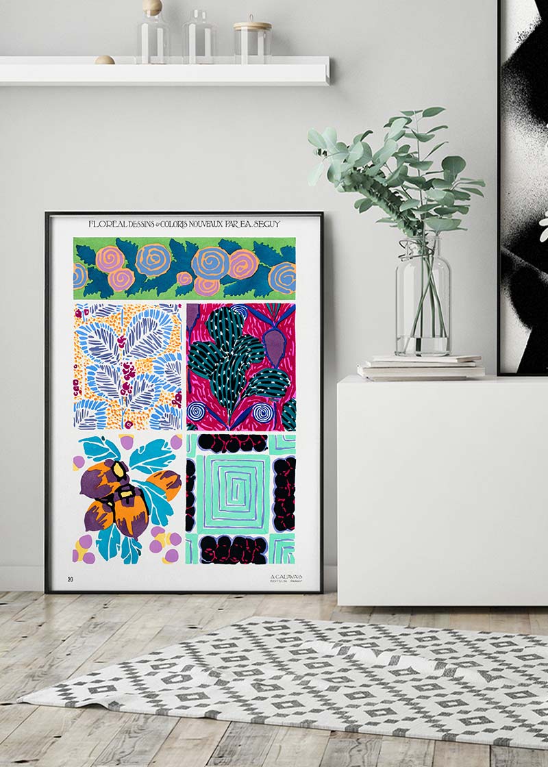Emile-Alain Séguy Art Nouveau Pattern Print 005