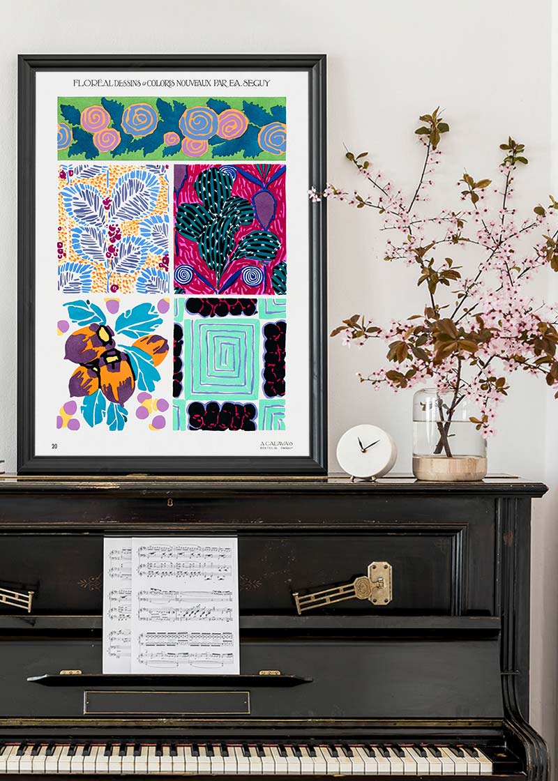 Emile-Alain Séguy Art Nouveau Pattern Print 005