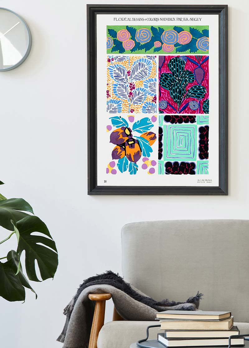 Emile-Alain Séguy Art Nouveau Pattern Print 005