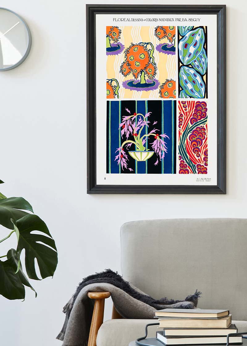 Emile-Alain Séguy Art Nouveau Pattern Print 007
