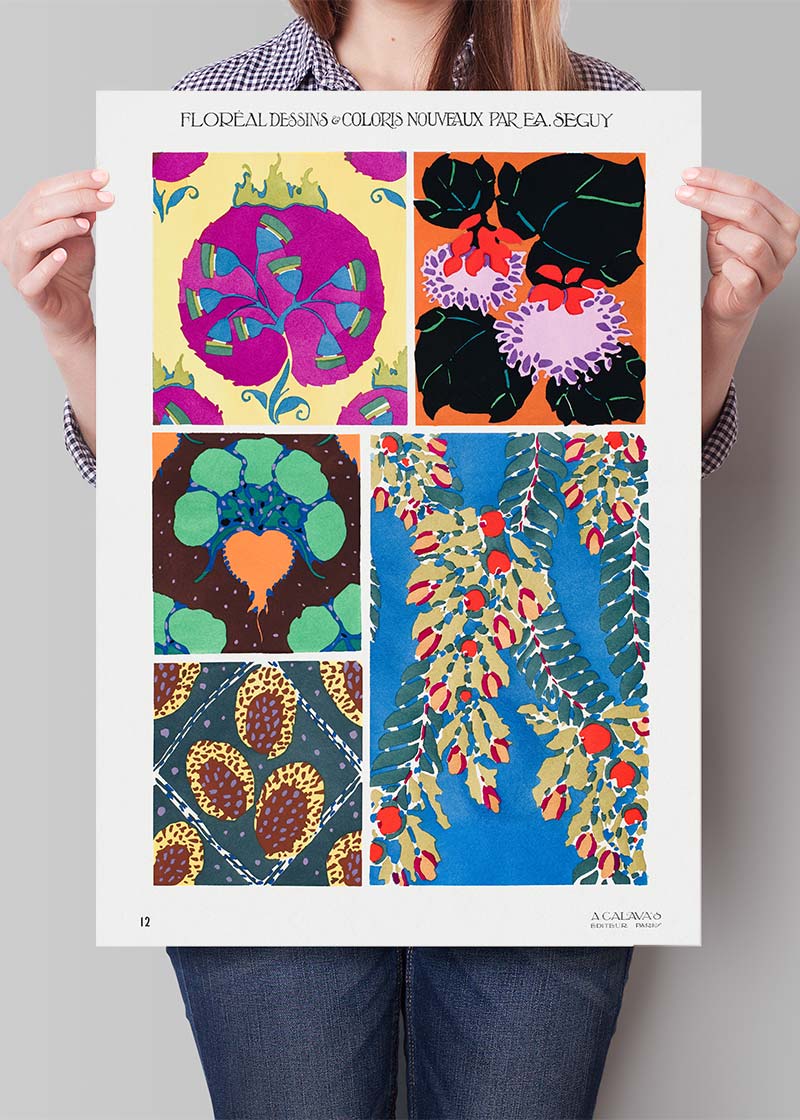 Emile-Alain Séguy Art Nouveau Pattern Print 008