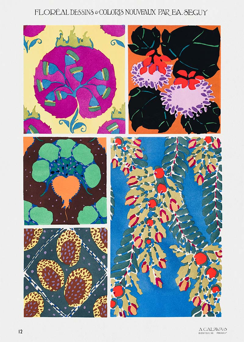 Emile-Alain Séguy Art Nouveau Pattern Print 008