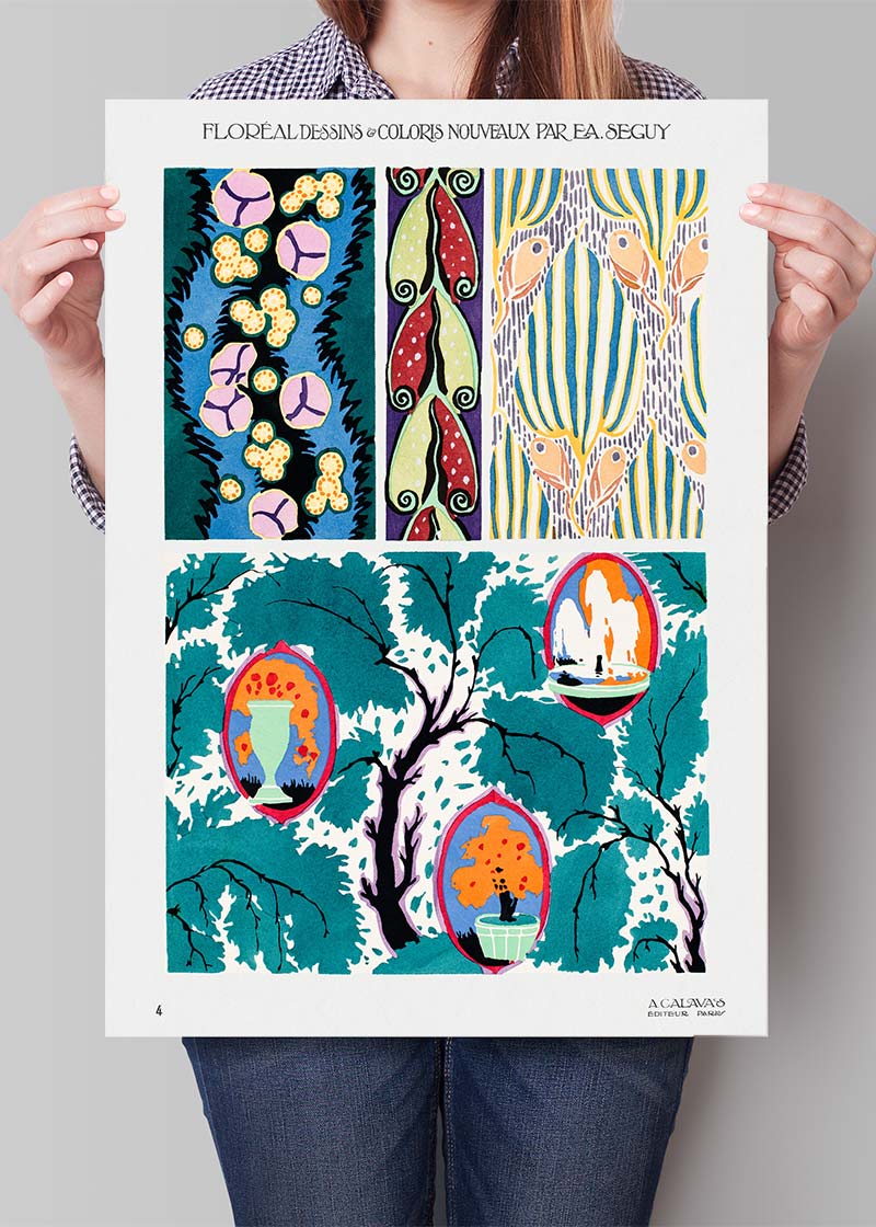 Emile-Alain Séguy Art Nouveau Pattern Print 009