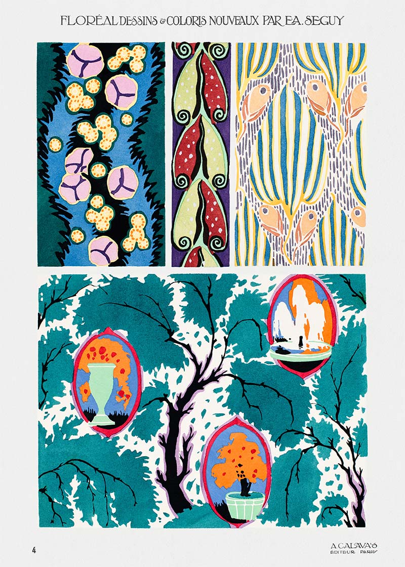 Emile-Alain Séguy Art Nouveau Pattern Print 009