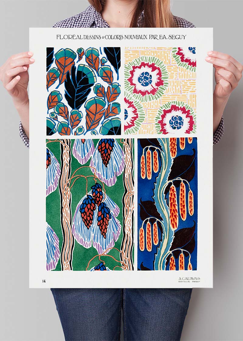Emile-Alain Séguy Art Nouveau Pattern Print 010