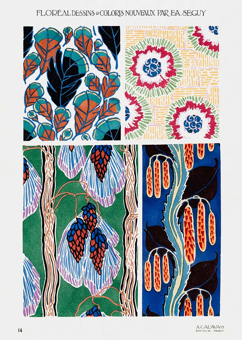 Emile-Alain Séguy Art Nouveau Pattern Print 010