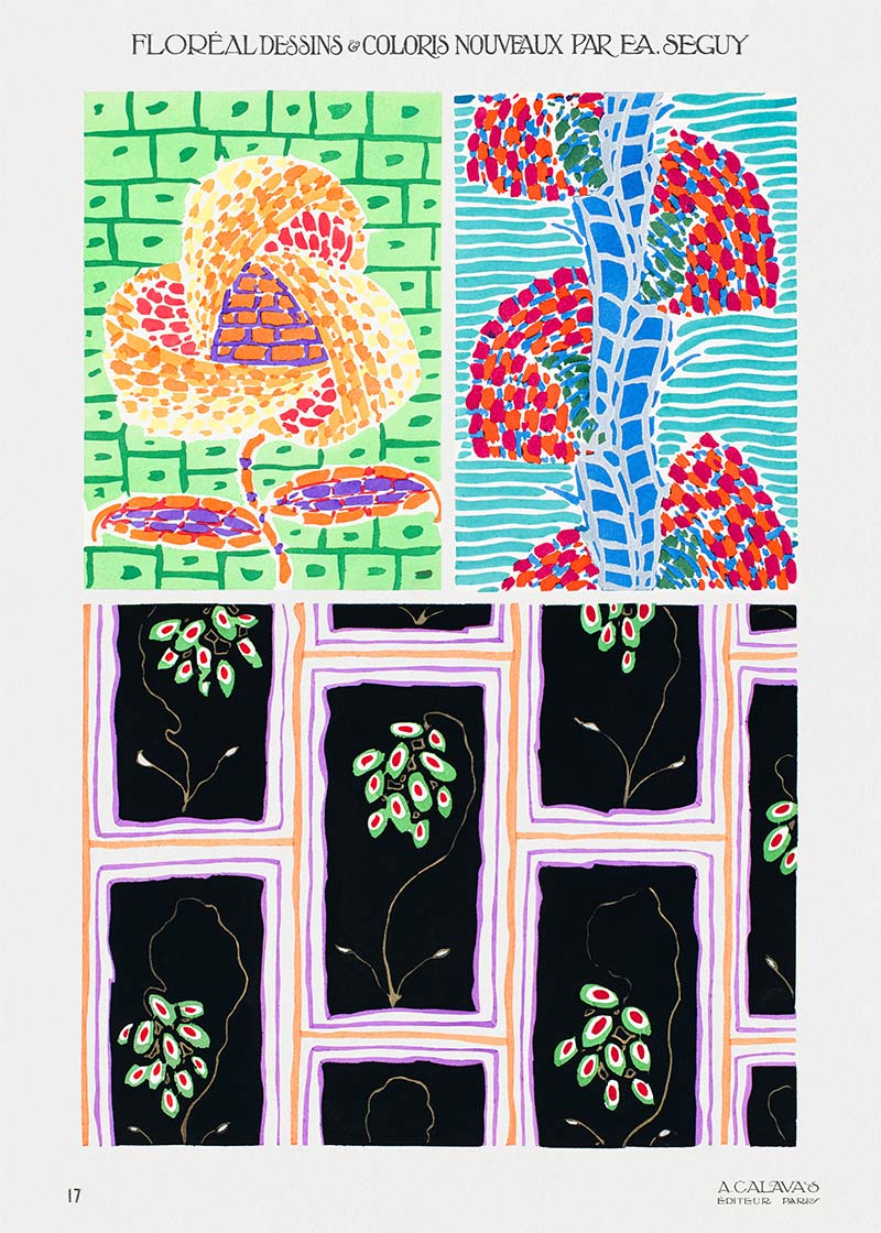 Emile-Alain Séguy Art Nouveau Pattern Print 011