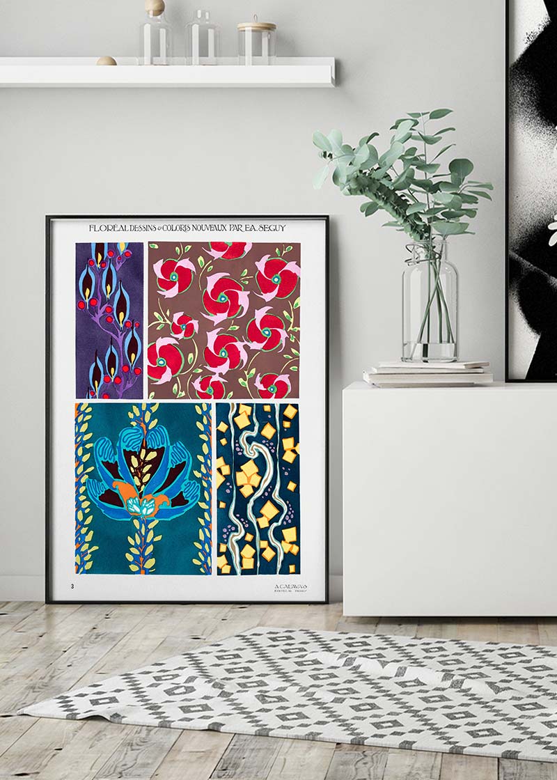 Emile-Alain Séguy Art Nouveau Pattern Print 013