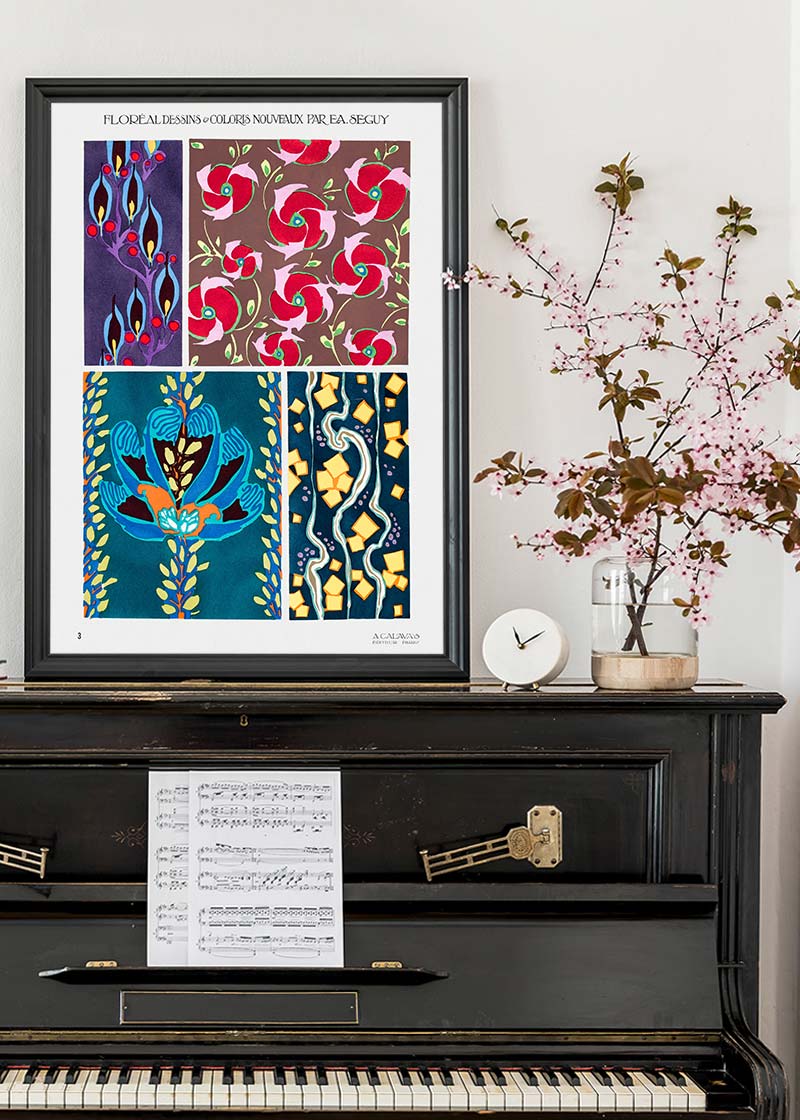 Emile-Alain Séguy Art Nouveau Pattern Print 013