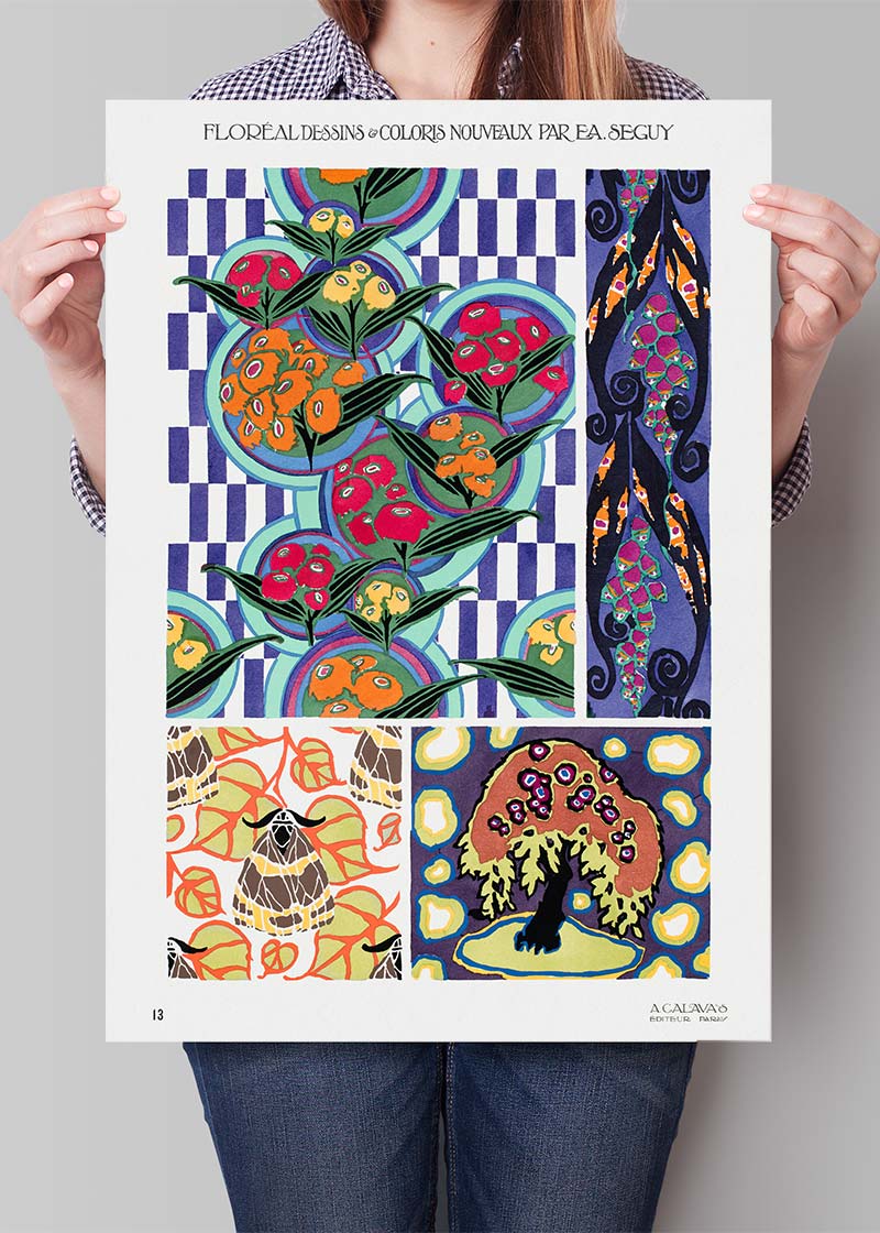 Emile-Alain Séguy Art Nouveau Pattern Print 014
