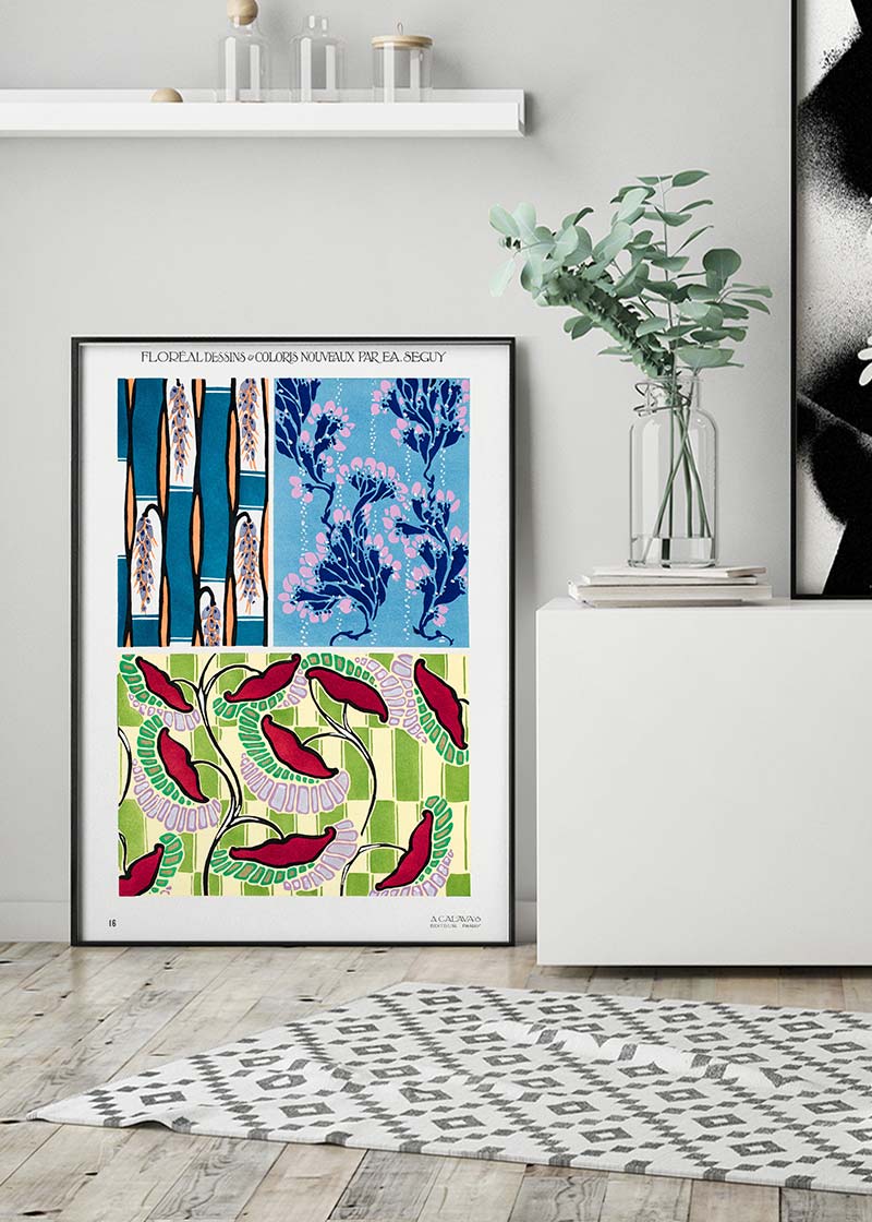Emile-Alain Séguy Art Nouveau Pattern Print 015