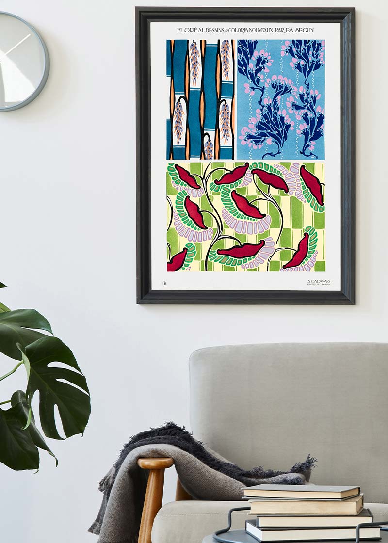 Emile-Alain Séguy Art Nouveau Pattern Print 015