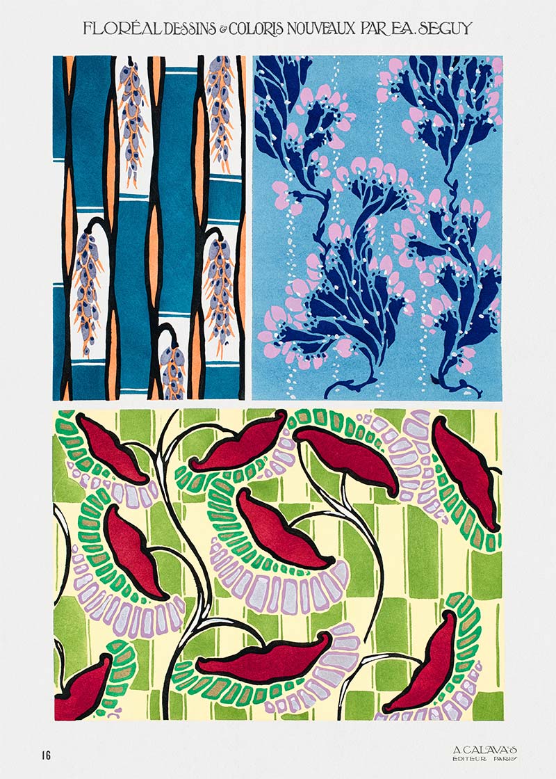 Emile-Alain Séguy Art Nouveau Pattern Print 015